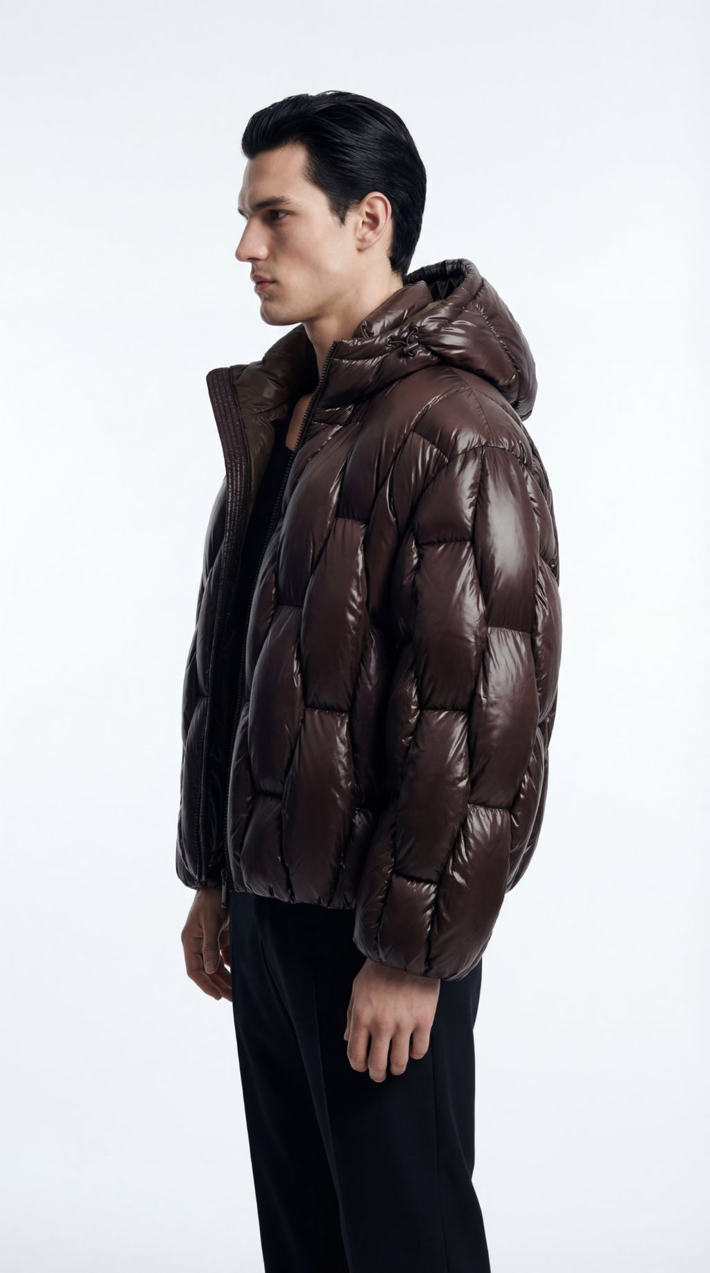 Quilted Down Jacket in Nylon