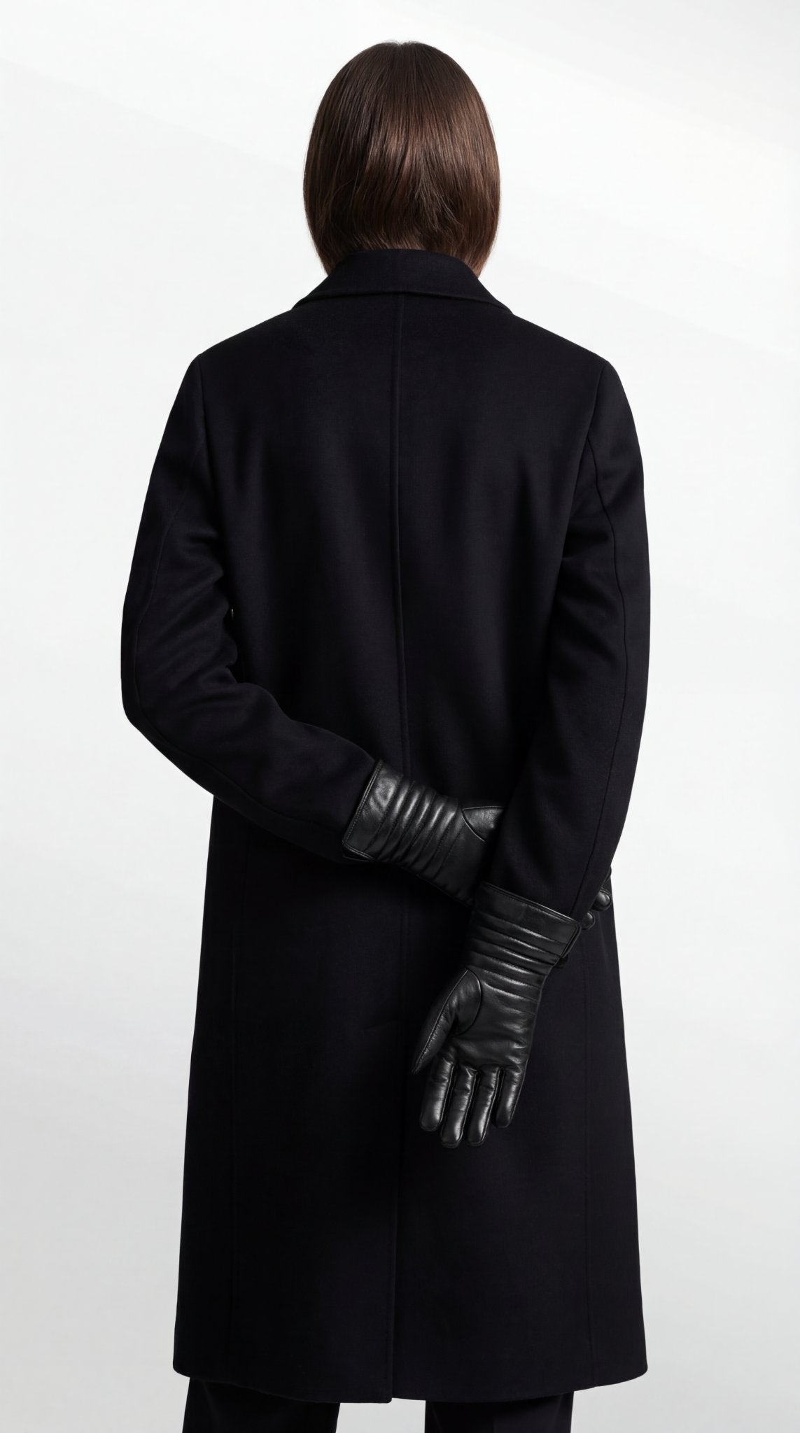 Quilted Leather Gloves in Black Lambskin