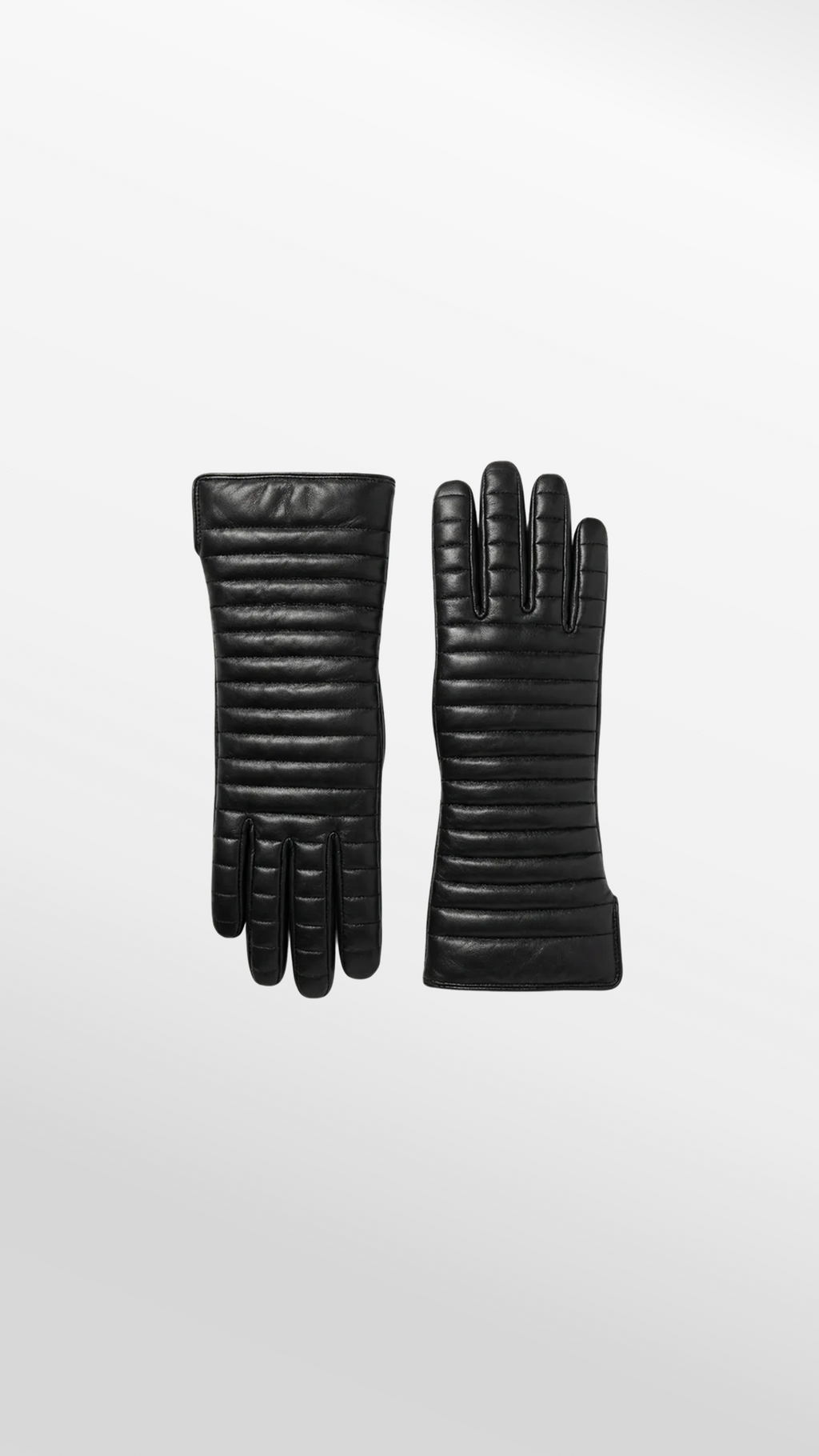 Quilted leather gloves with cashmere lining in nappa leather