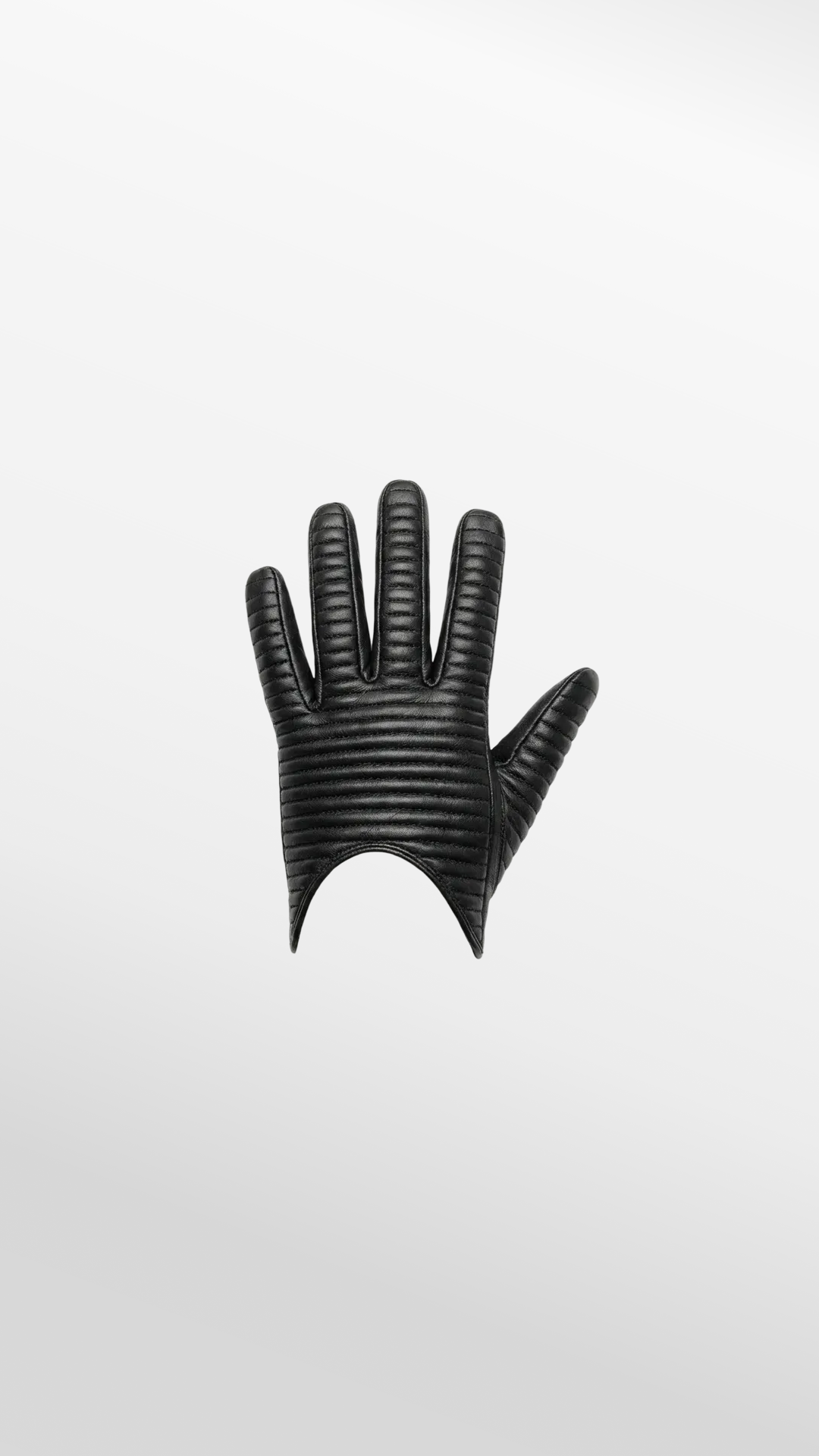 Quilted Leather Gloves in Black Lambskin